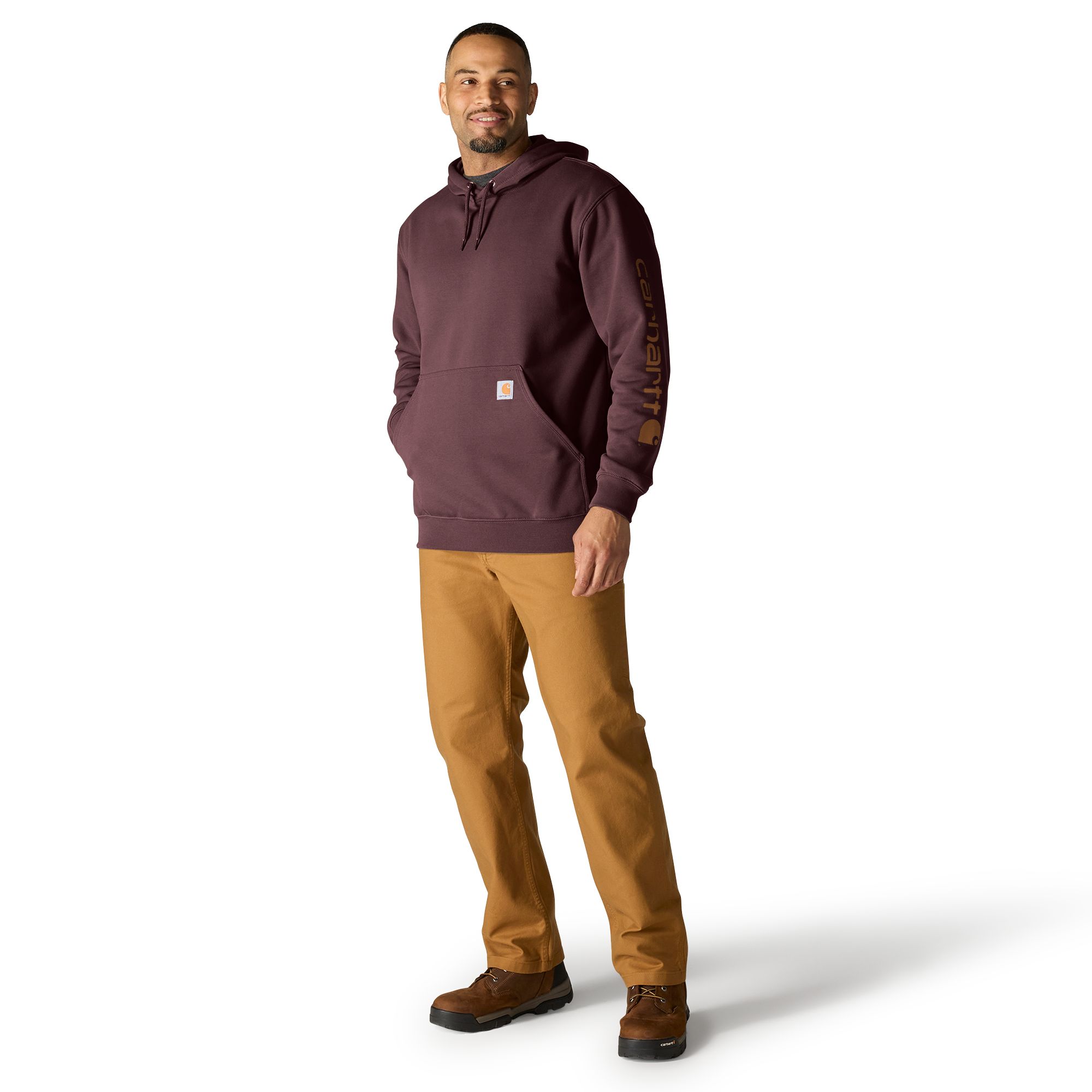 Carhartt Men's Logo Sleeve Pullover Hoodie