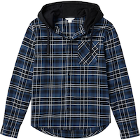 Ripzone Men's Bretton Hooded Flannel Shirt Front_Flat