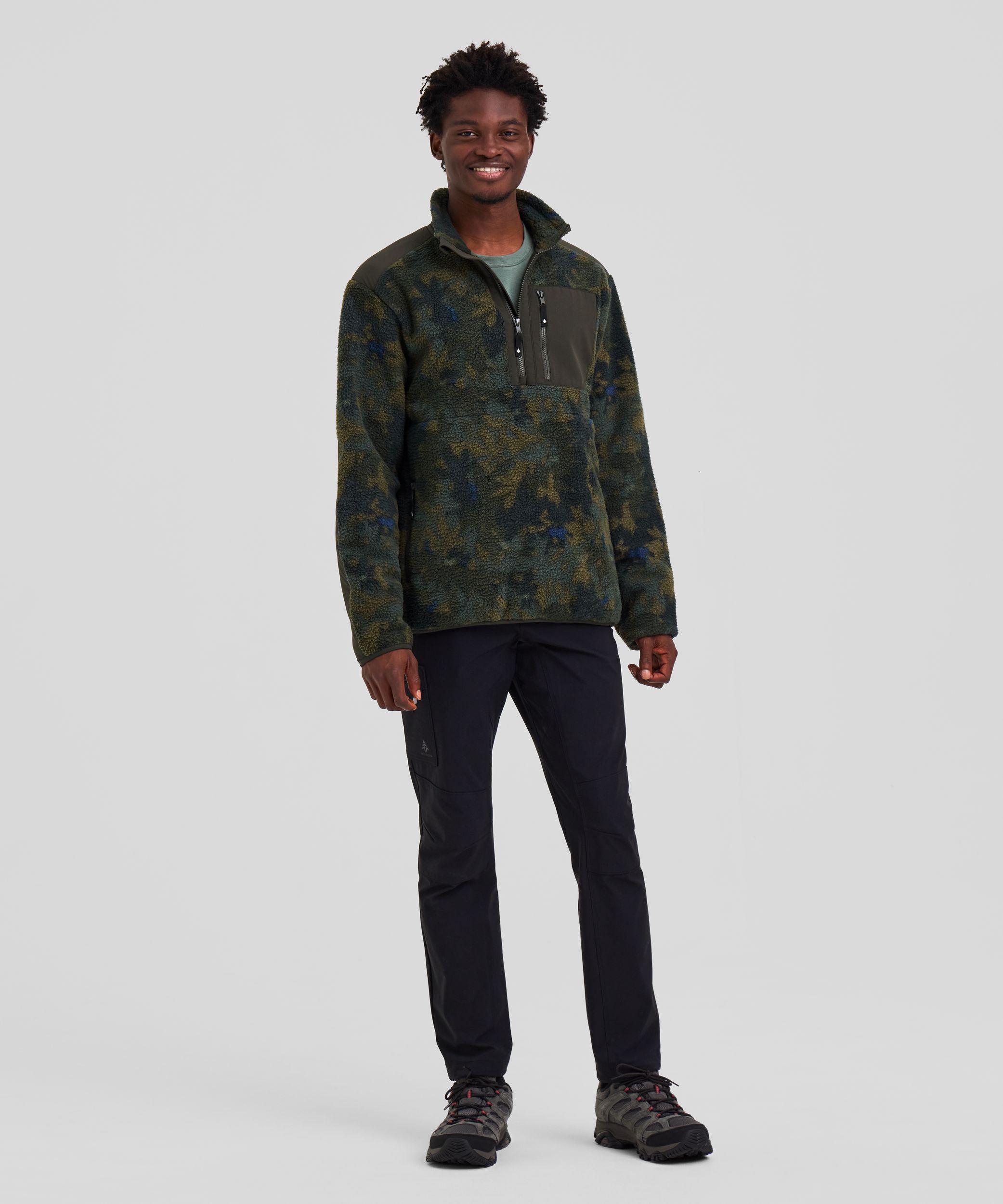 Woods Men's Sheddin 1/4 Zip Relaxed Fit Outdoor Long Sleeve Top