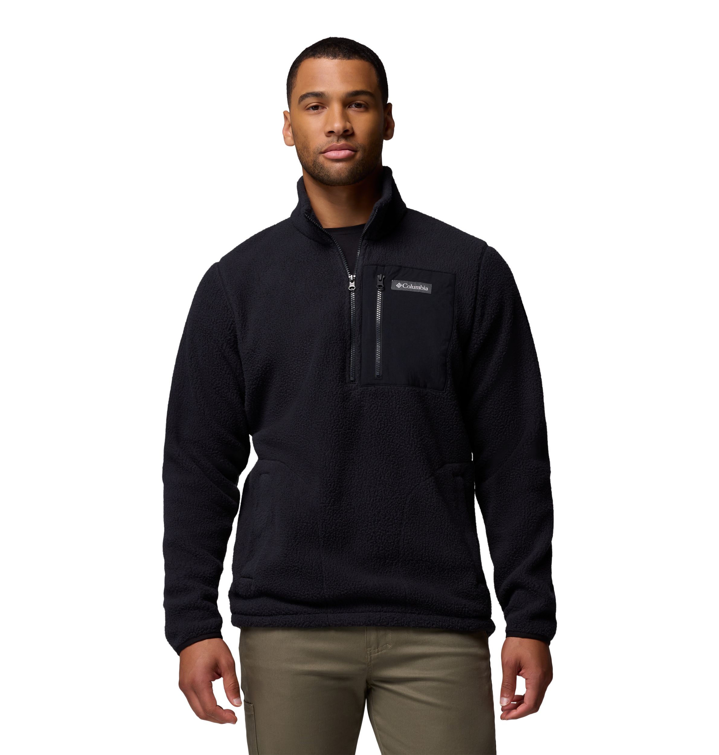 Columbia Men's Jasper Ridge Pebble 1/2 Zip Long Sleeve Fleece Top