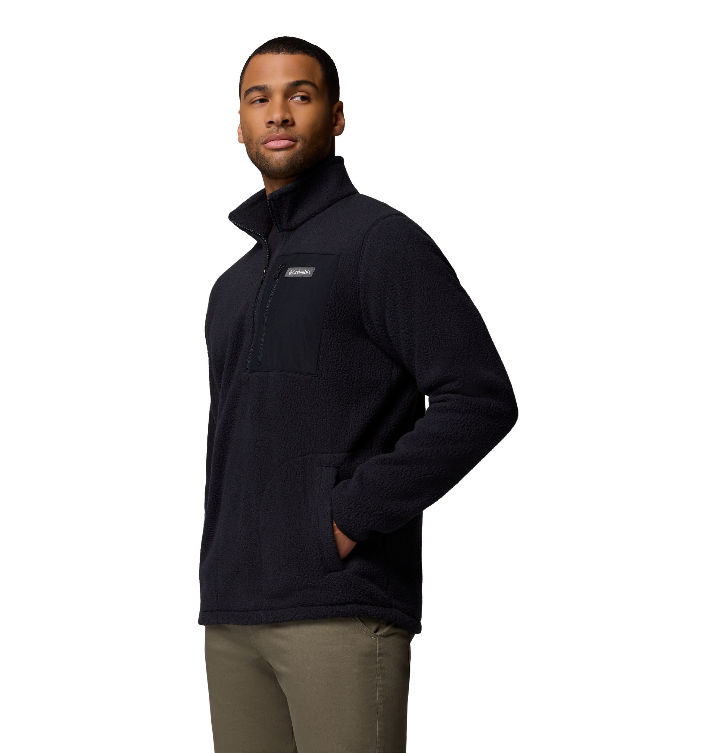 Columbia Men's Jasper Ridge Pebble 1/2 Zip Long Sleeve Fleece Top
