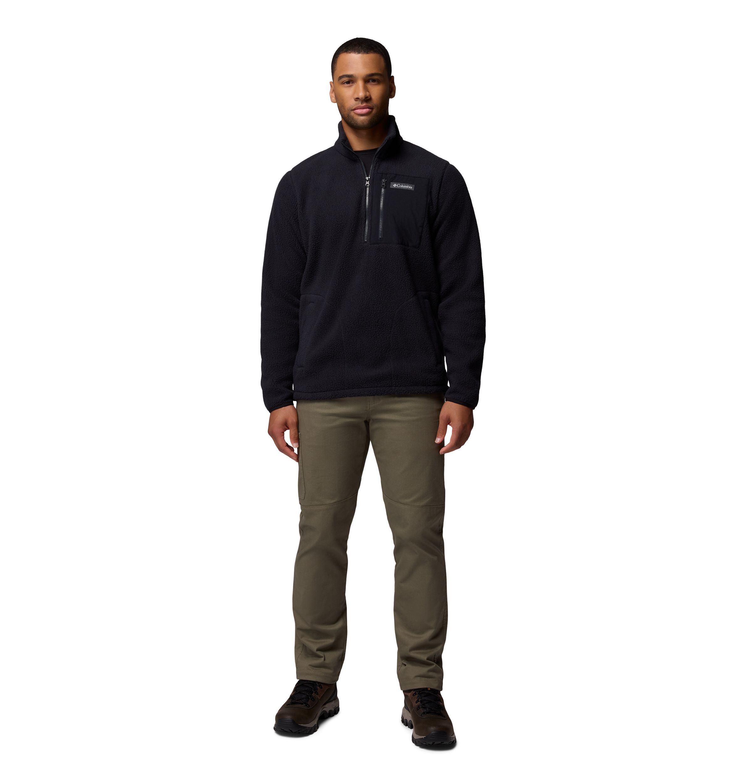 Columbia Men's Jasper Ridge Pebble 1/2 Zip Long Sleeve Fleece Top