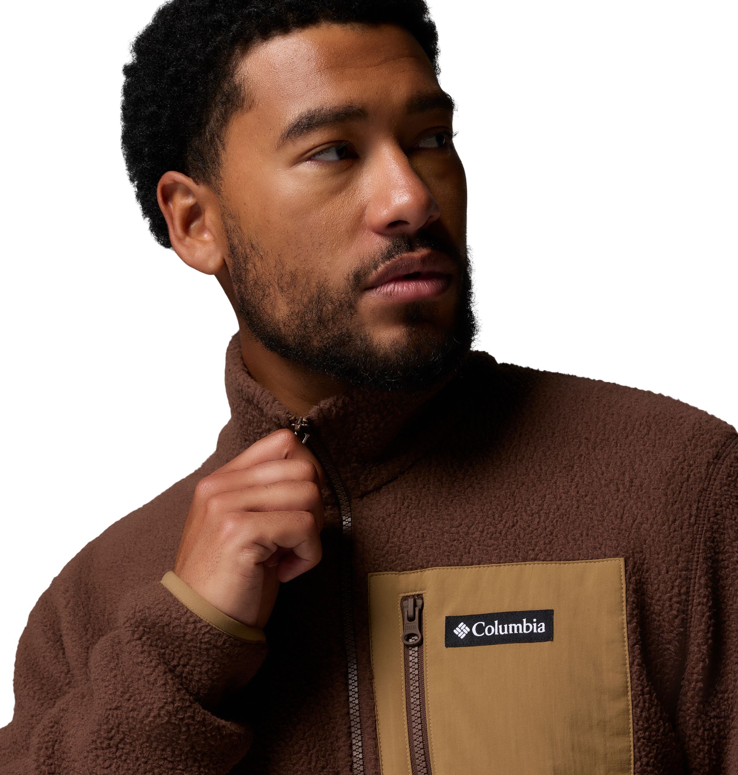 Columbia Men's Jasper Ridge Pebble 1/2 Zip Long Sleeve Fleece Top