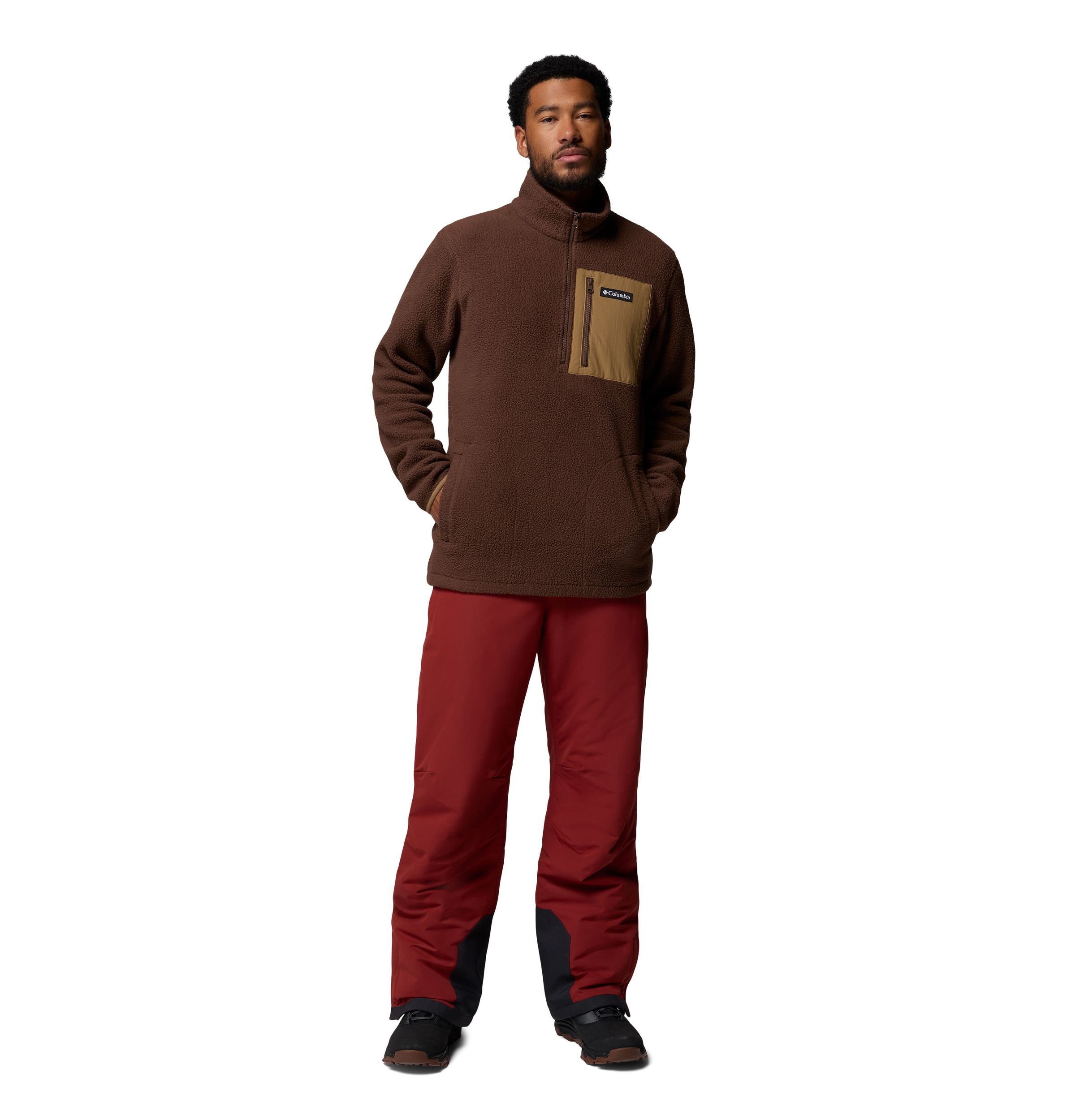 Columbia Men's Jasper Ridge Pebble 1/2 Zip Long Sleeve Fleece Top