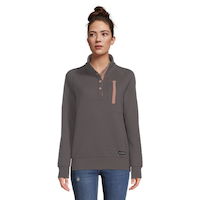 Woods Women's Farnham 2.0 Quilted Sweatshirt Front_Flat