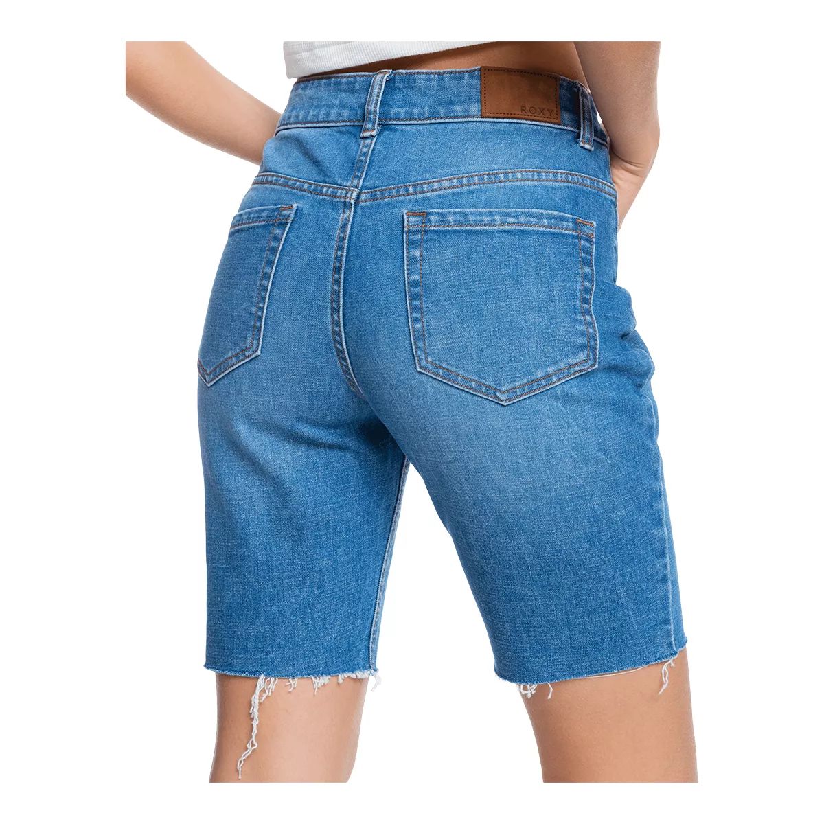 Roxy Women's Midnight Circle Long Denim Shorts