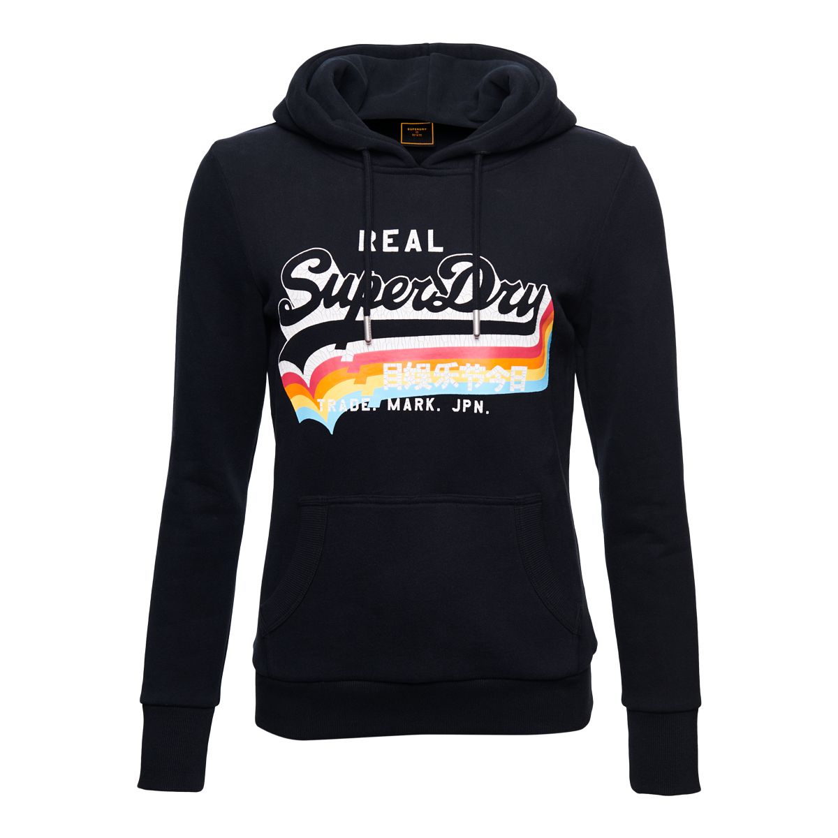 Superdry Women's Rainbow Vintage Logo NS Pullover Hoodie, Kangaroo Pocket