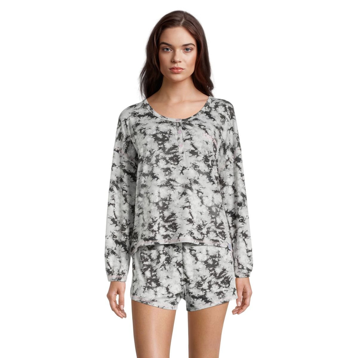 Hurley Women's Yummy Lounge Set, Short Sleeve Jersey and Shorts