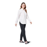 Friday FWD Women's Long Slit Cotton Shirt, Loose Fit Front_Angled_Right