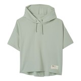FWD Women's Vented Short Sleeve Hoodie, Oversized Front_Flat