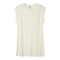 Friday FWD Women's Modal Short Sleeve Tunic Top, Relaxed Fit Front_Flat