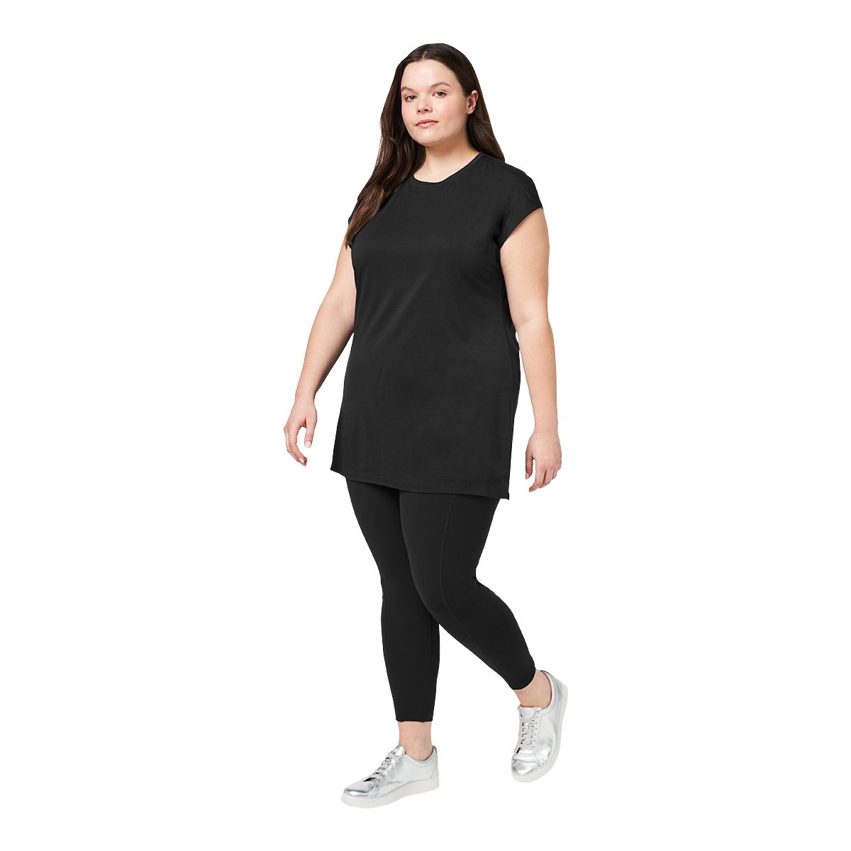 Friday FWD Women's Modal Short Sleeve Tunic Top, Relaxed Fit