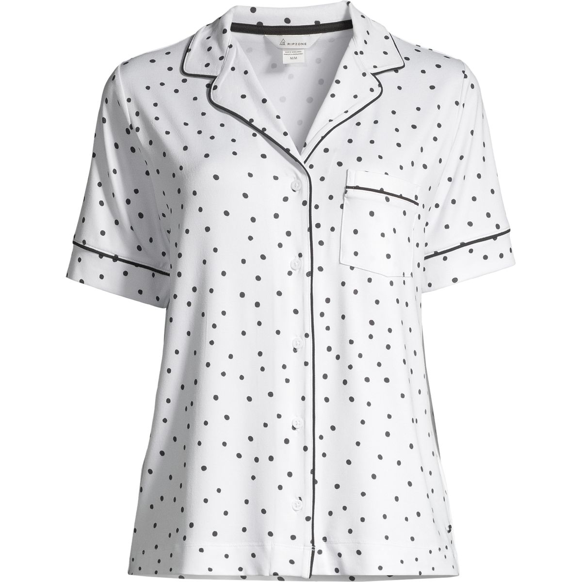 Ripzone Women's Rille Button Up Pajama Shirt