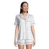Ripzone Women's Rille Button Up Pajama Shirt Front_Flat
