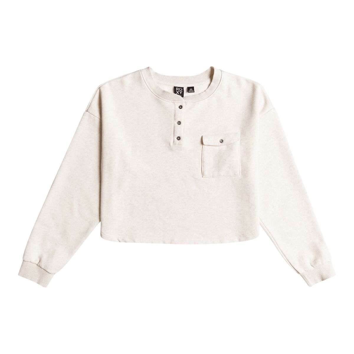 Roxy Women's Sweet Sweet Surf Crewneck Crop Sweatshirt, Relaxed Fit