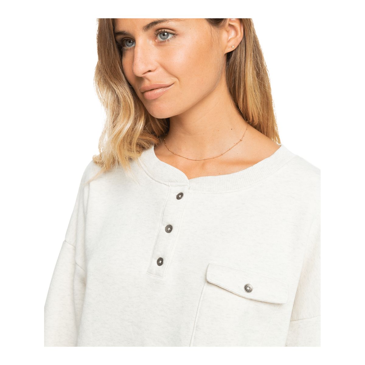 Roxy Women's Sweet Sweet Surf Crewneck Crop Sweatshirt, Relaxed Fit