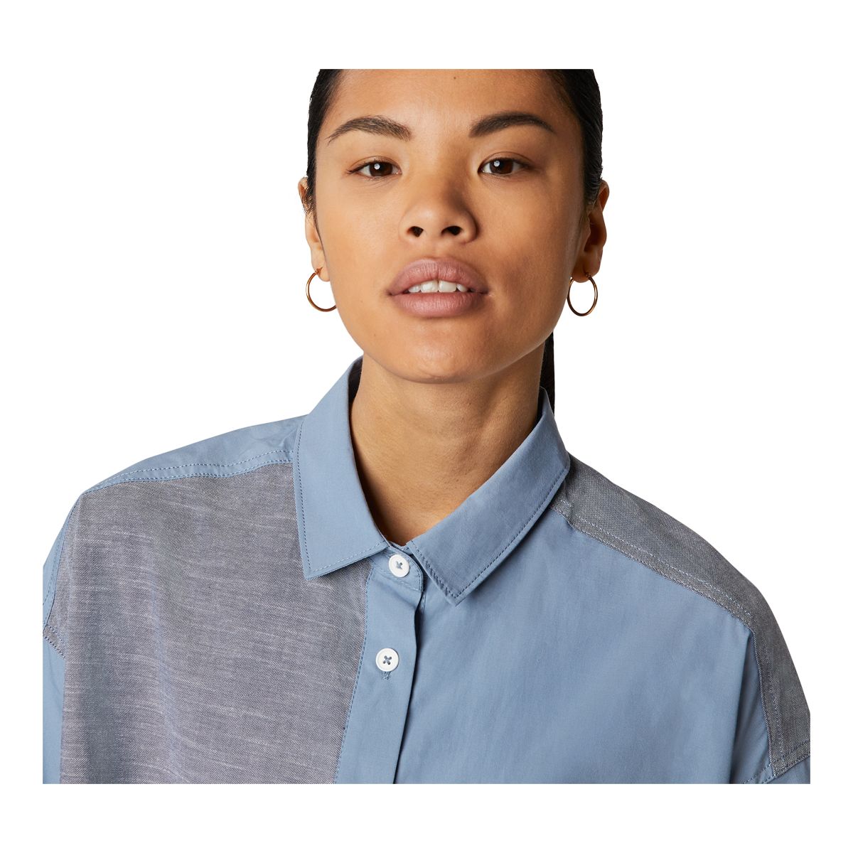 Converse Women's Botton Up Long Sleeve Shirt, Oversized