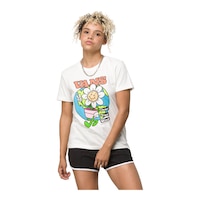 Vans Women's Clear Mind Cotton T Shirt Front_Angled_Left