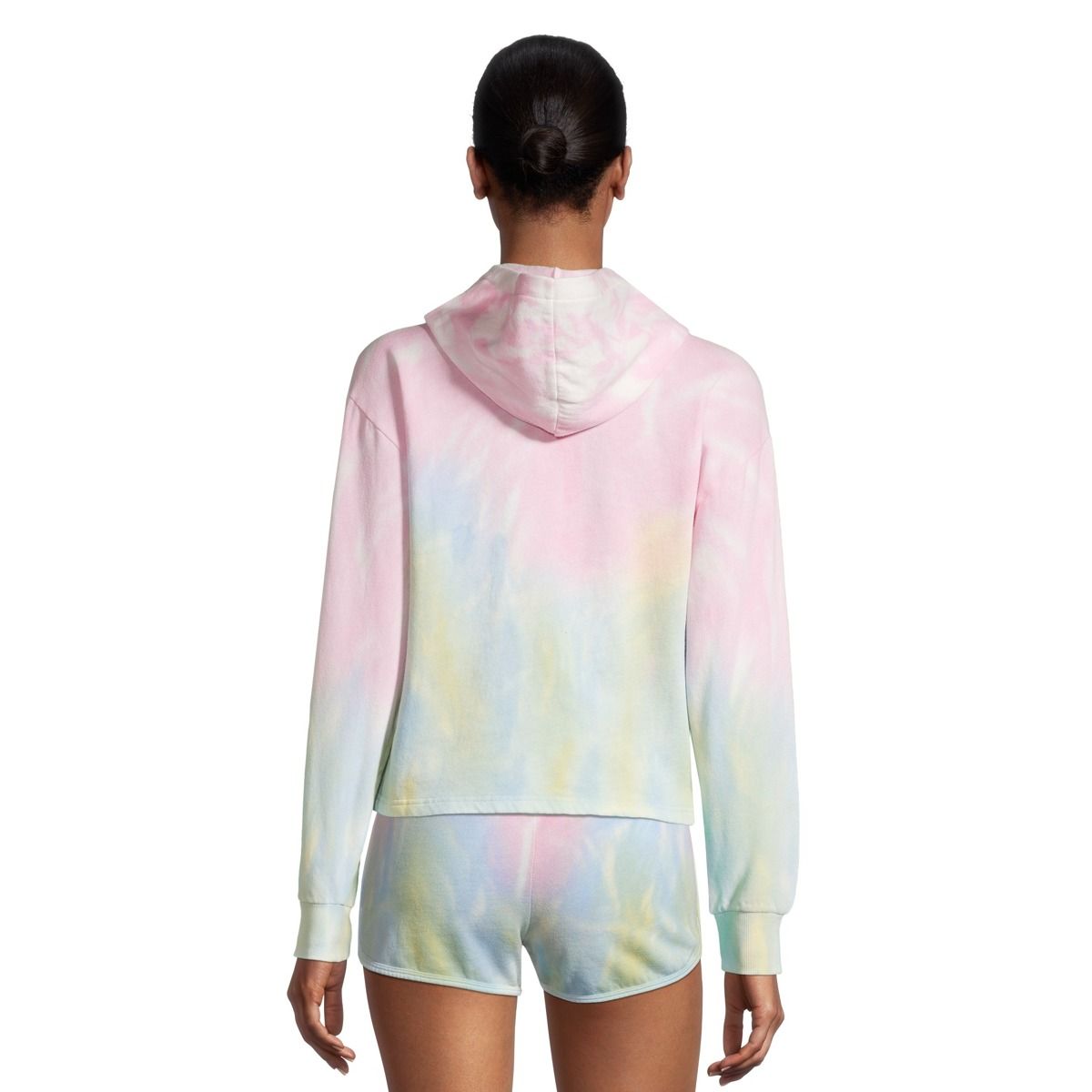 Vans Women's Popsicle Tie Dye Lace-Up Cropped Hoodie, Cotton Blend, Oversized