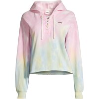 Vans Women's Popsicle Tie Dye Lace-Up Cropped Hoodie, Cotton Blend, Oversized Front_Flat