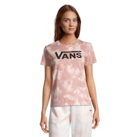 Vans Women's Logo Wash Crew T Shirt Front_Flat