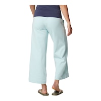 Columbia Women's Lodge French Terry Pants, Casual, Loose Fit, Mid Rise, Wide Leg Crop, Stretch Back_Angled_Right