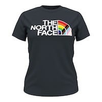 The North Face Women's Pride Recycled Cotton Blend T Shirt, Slim Fit Front_Flat