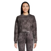 Roxy Women's Over The Moon 3 Fleece Crop Sweatshirt, Oversized Front_Flat
