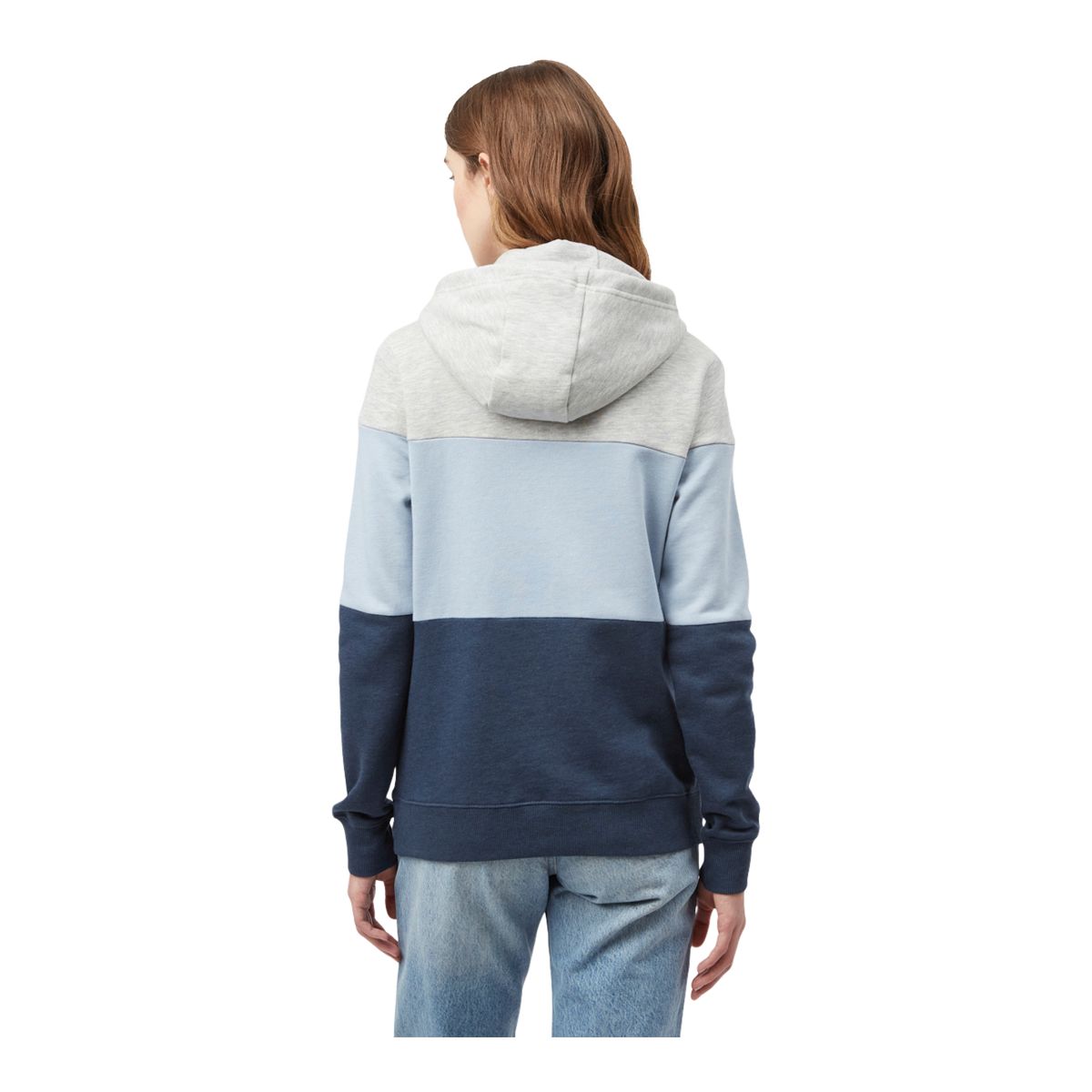 Tentree Women's TreeFleece Blocked Banshee Pullover Hoodie, Kangaroo Pocket