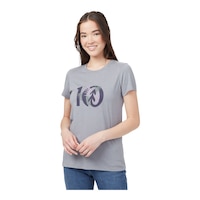 tentree Women's Tropical Ten T Shirt Front_Angled_Left