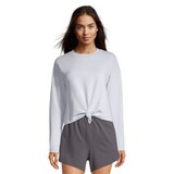 O'Neill Women's Long Sleeve French Terry Tie Crop Shirt Front_Flat
