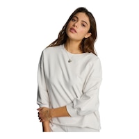 Everyday Sunday Women's Comfort Sweatshirt Front_Angled_Left