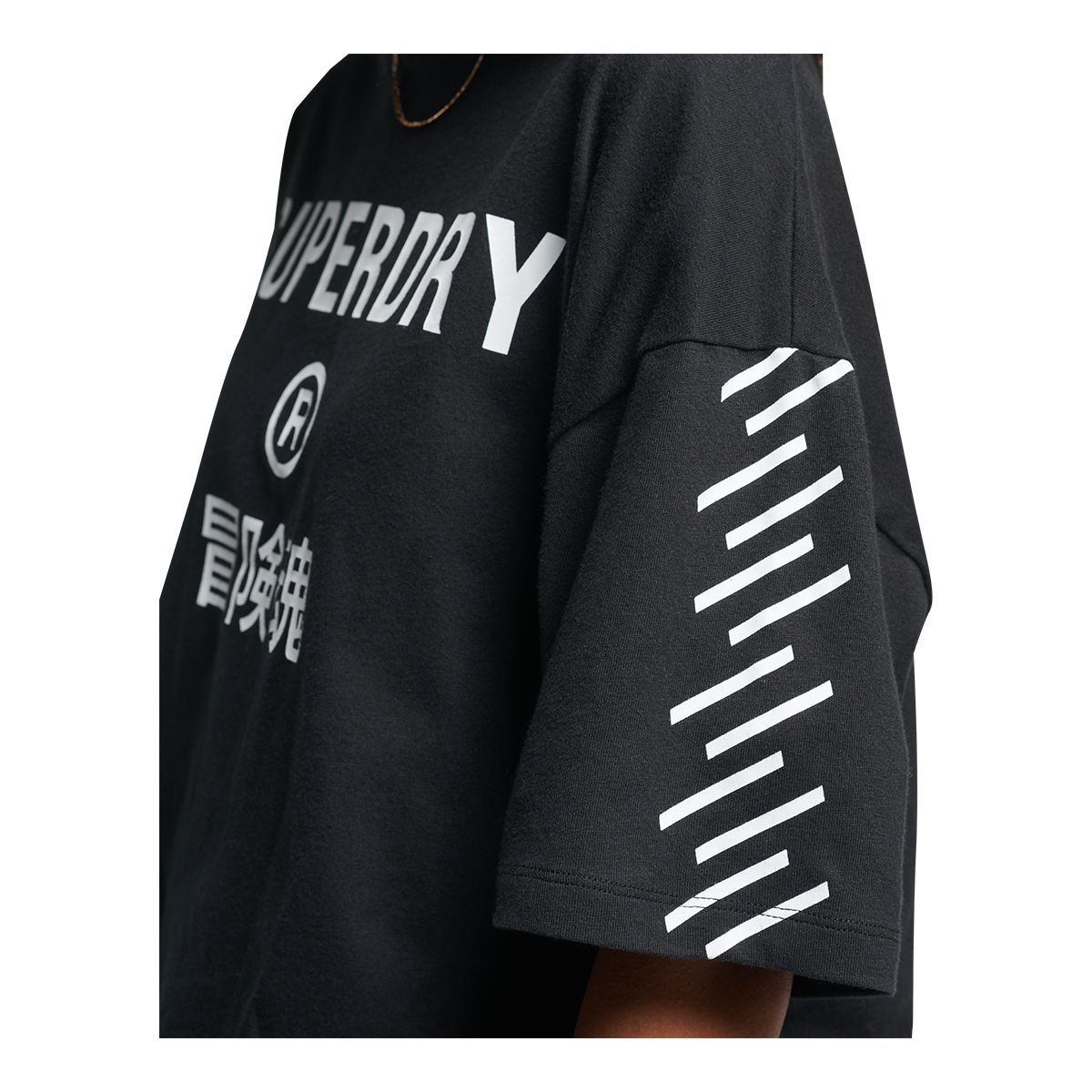 Superdry Women's Code Core Sport Cotton T Shirt, Oversized