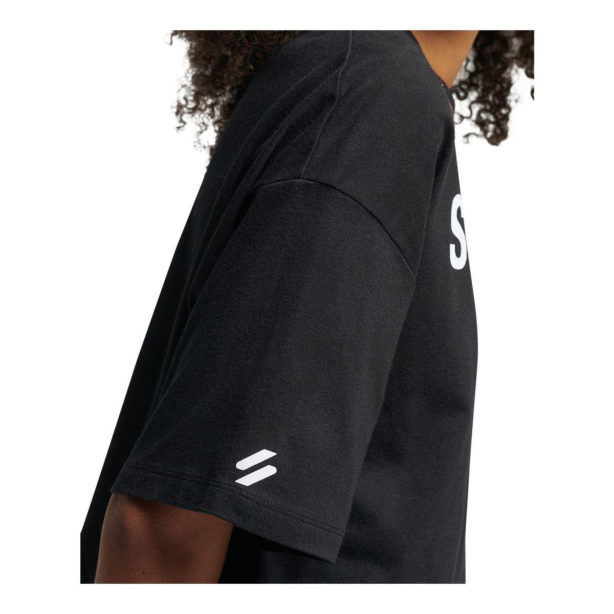 Superdry Women's Code Core Sport Cotton T Shirt, Oversized