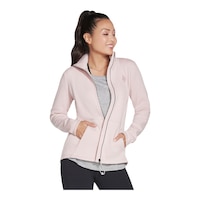 Skechers Women's Go Snuggle Zip Up Fleece Jacket Front_Flat