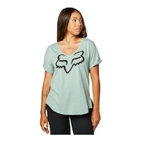 Fox Women's Boundary Cotton T Shirt, Relaxed Fit Front_Angled_Left