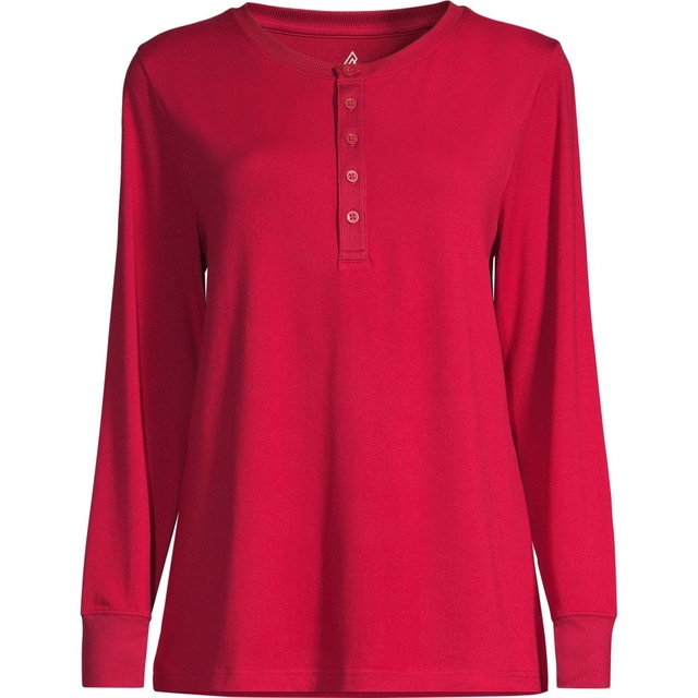 Ripzone Women's Willa Solid Henley Long Sleeve Pajama Shirt SportChek