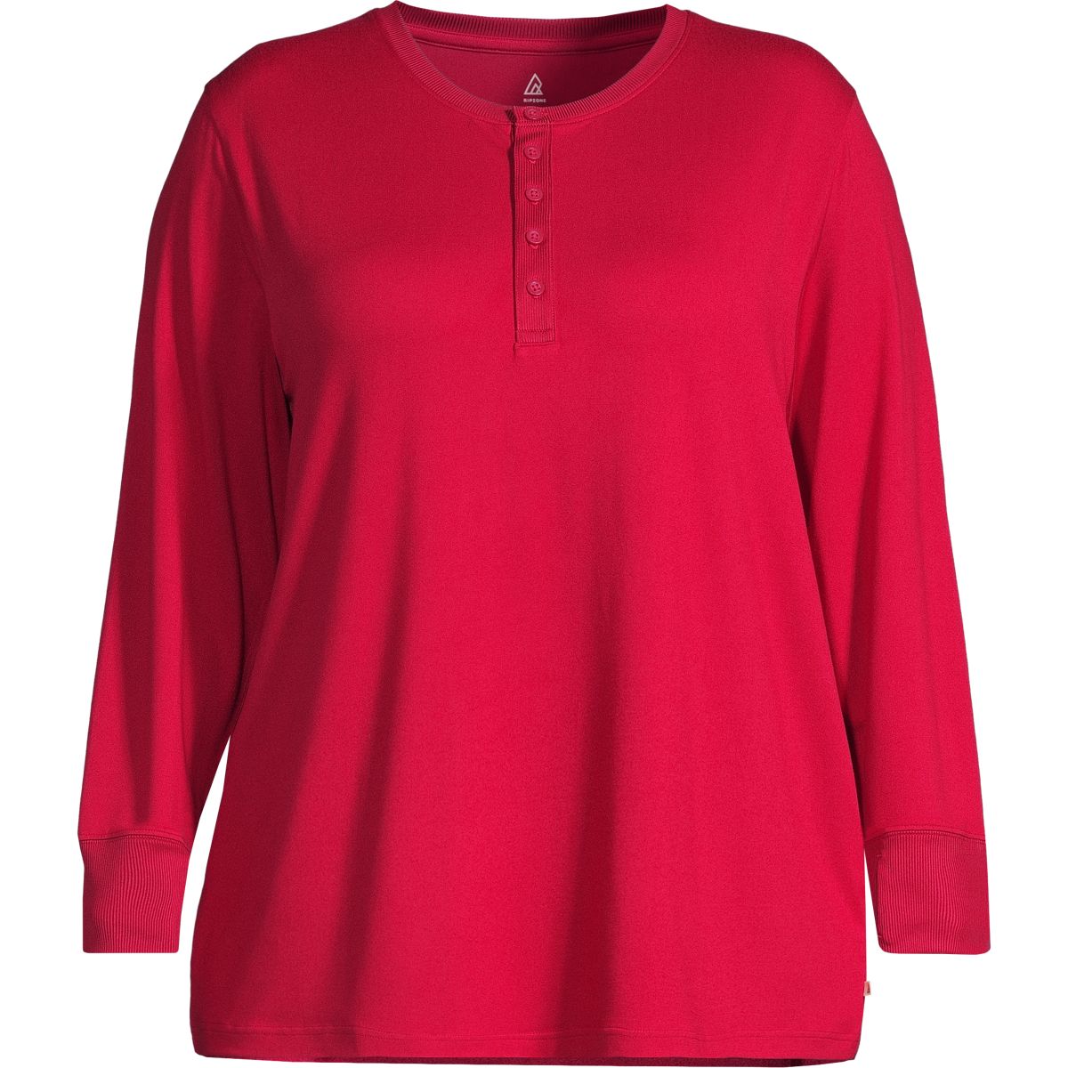Ripzone Women's Willa Solid Henley Long Sleeve Pajama Shirt