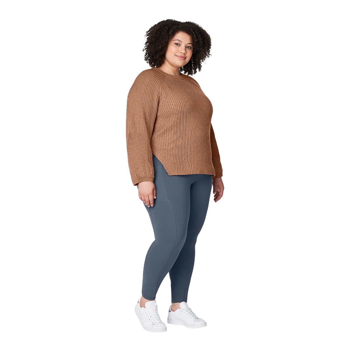 FWD Women's Plus Size Friday TCH Wool Slit Sweater