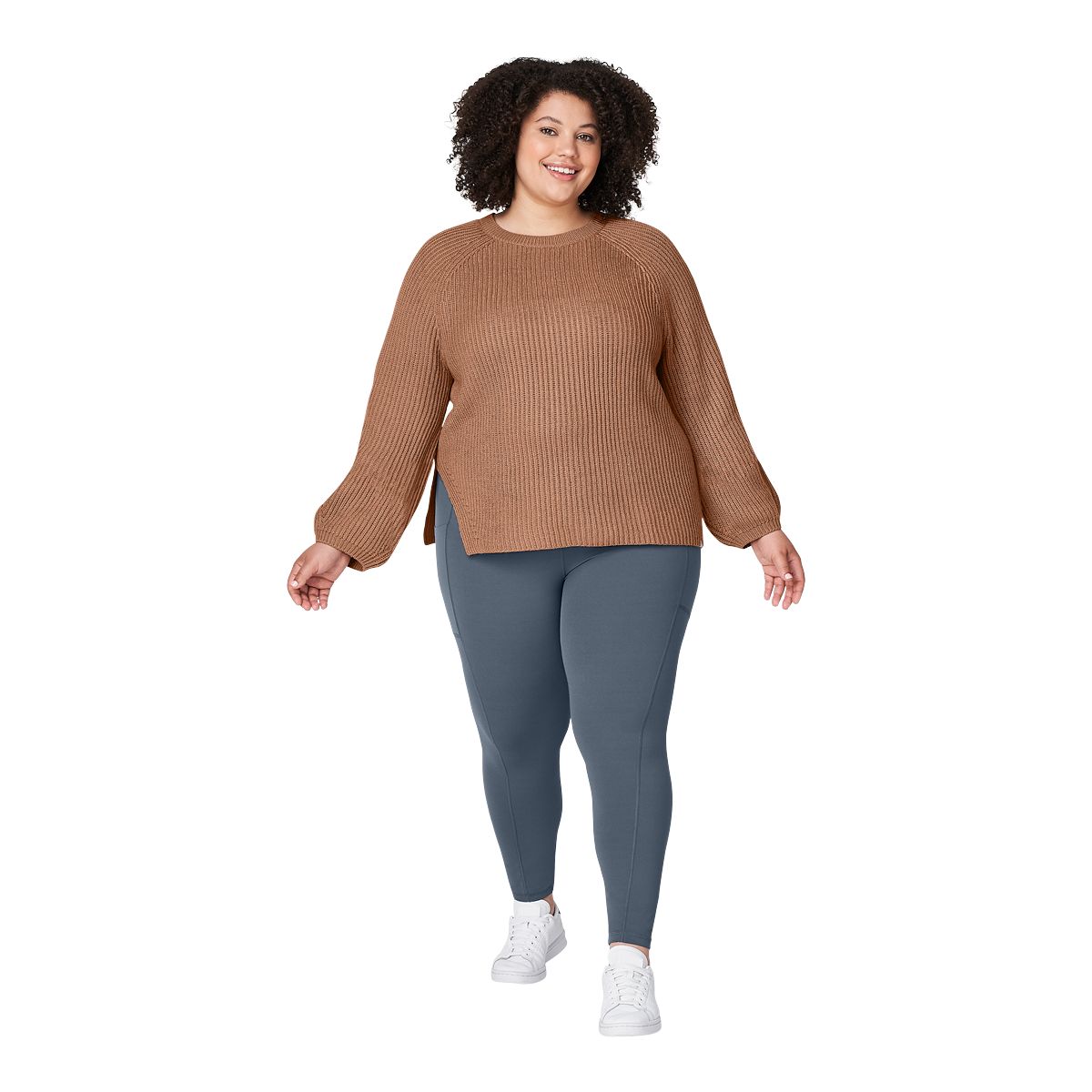 FWD Women's Plus Size Friday TCH Wool Slit Sweater