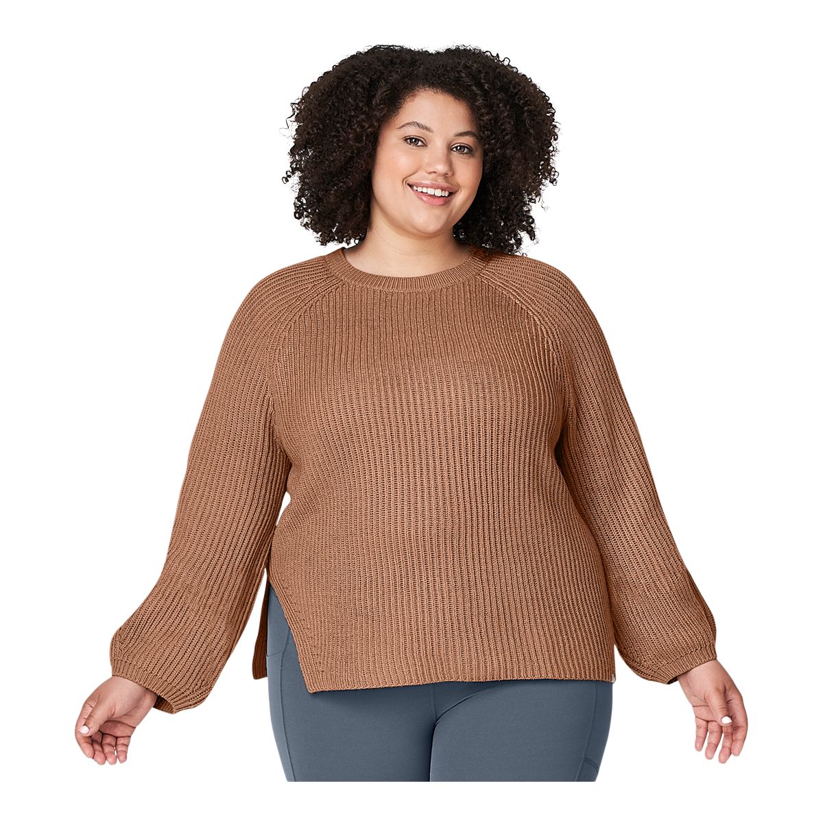 FWD Women's Plus Size Friday TCH Wool Slit Sweater