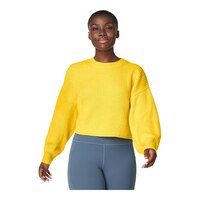 FWD Women's Friday Tech Wool Oversize Crew Sweater Front_Angled_Left