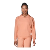 FWD Women's Free Gathered Fleece Hoodie Front_Flat