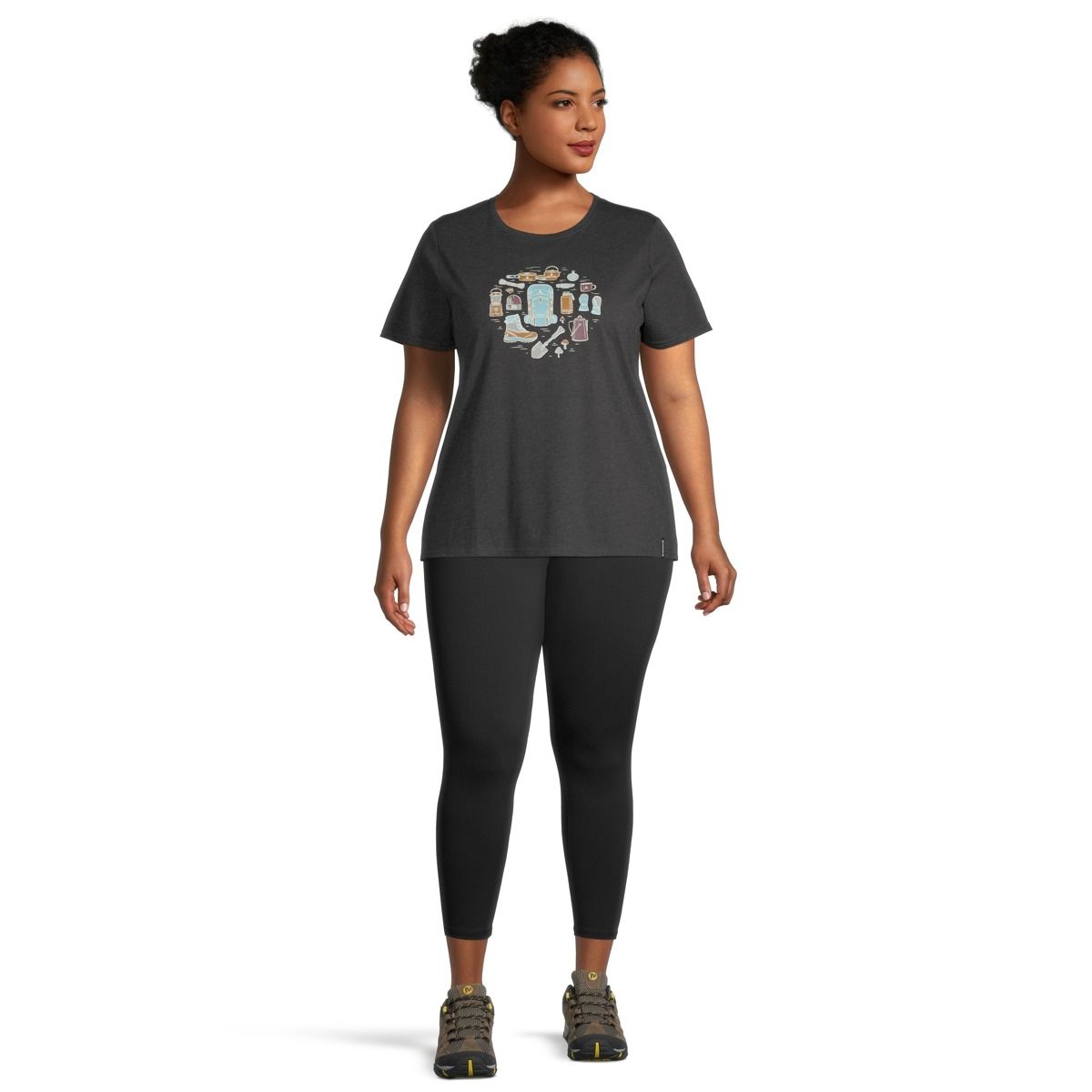 Woods Women's Cayley Graphic Cotton Blend T Shirt, Plus Size
