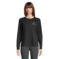 Woods Women's Cayley Graphic Long Sleeve T Shirt Front_Flat