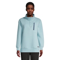 Woods Women's Farnham Turtleneck Quilted Sweatshirt Front_Flat