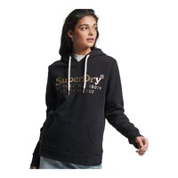 Superdry Women's Vintage Venue Pullover Hoodie, Kangaroo Pocket Front_Angled_Left
