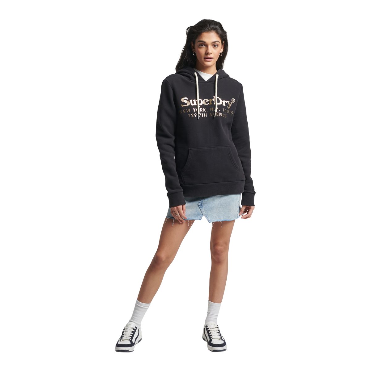 Superdry Women's Vintage Venue Pullover Hoodie, Kangaroo Pocket