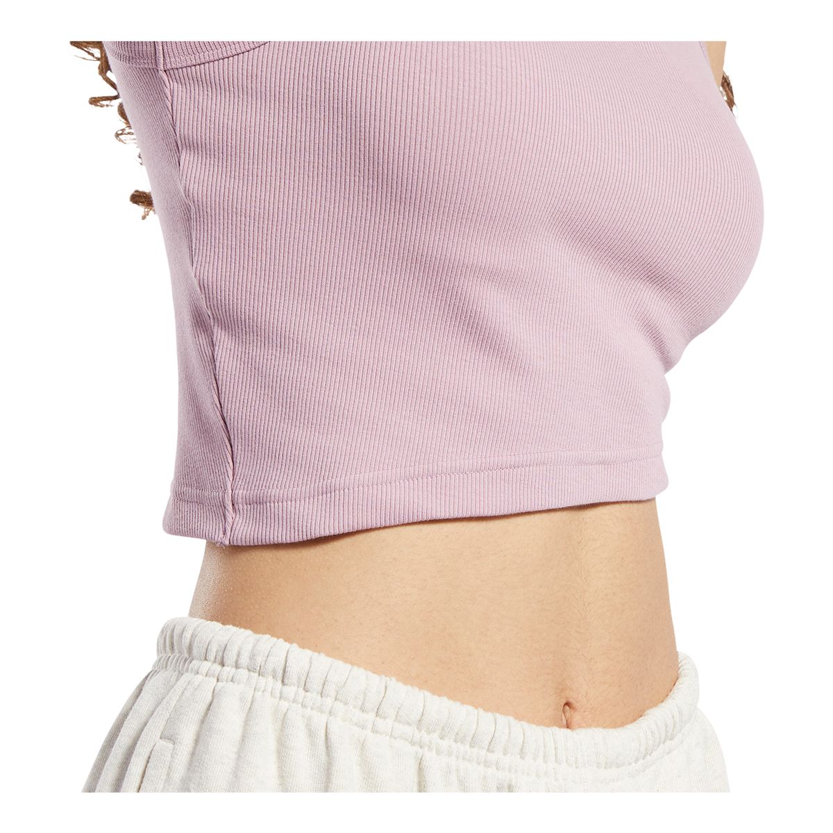 Reebok Women's Classics Ribbed Sleeveless Tank Crop Top