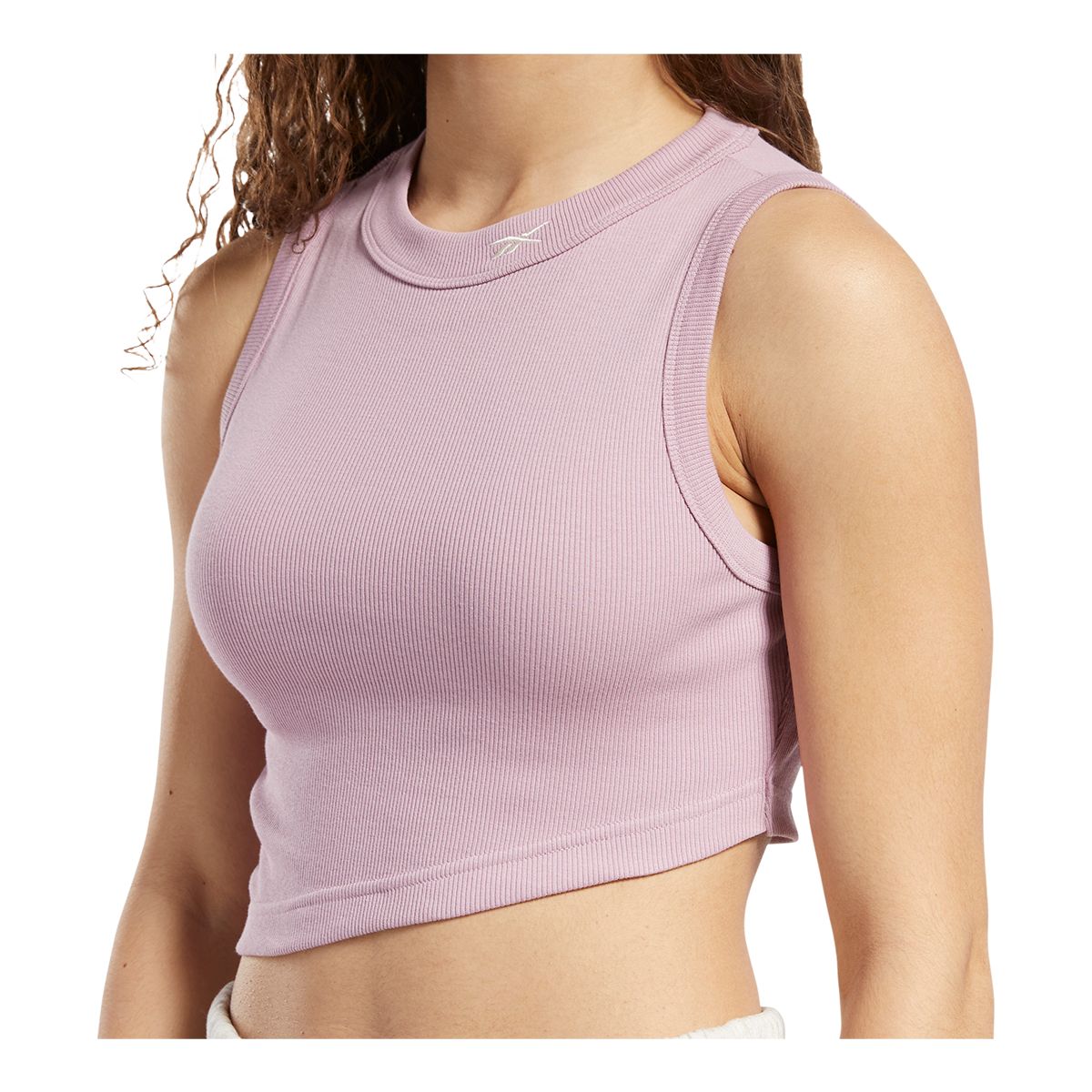 Reebok Women's Classics Ribbed Sleeveless Tank Crop Top